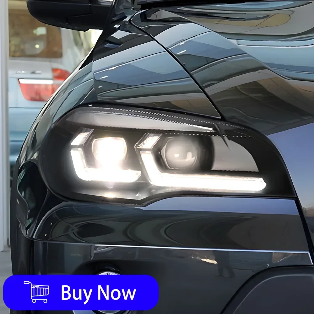 

Для BMW X5 E70 30i 35i 40i 2007-2013 автоматические фары в сборе, обновление светодиодного двойного L DRL, объектив проектора, аксессуары для инструментов