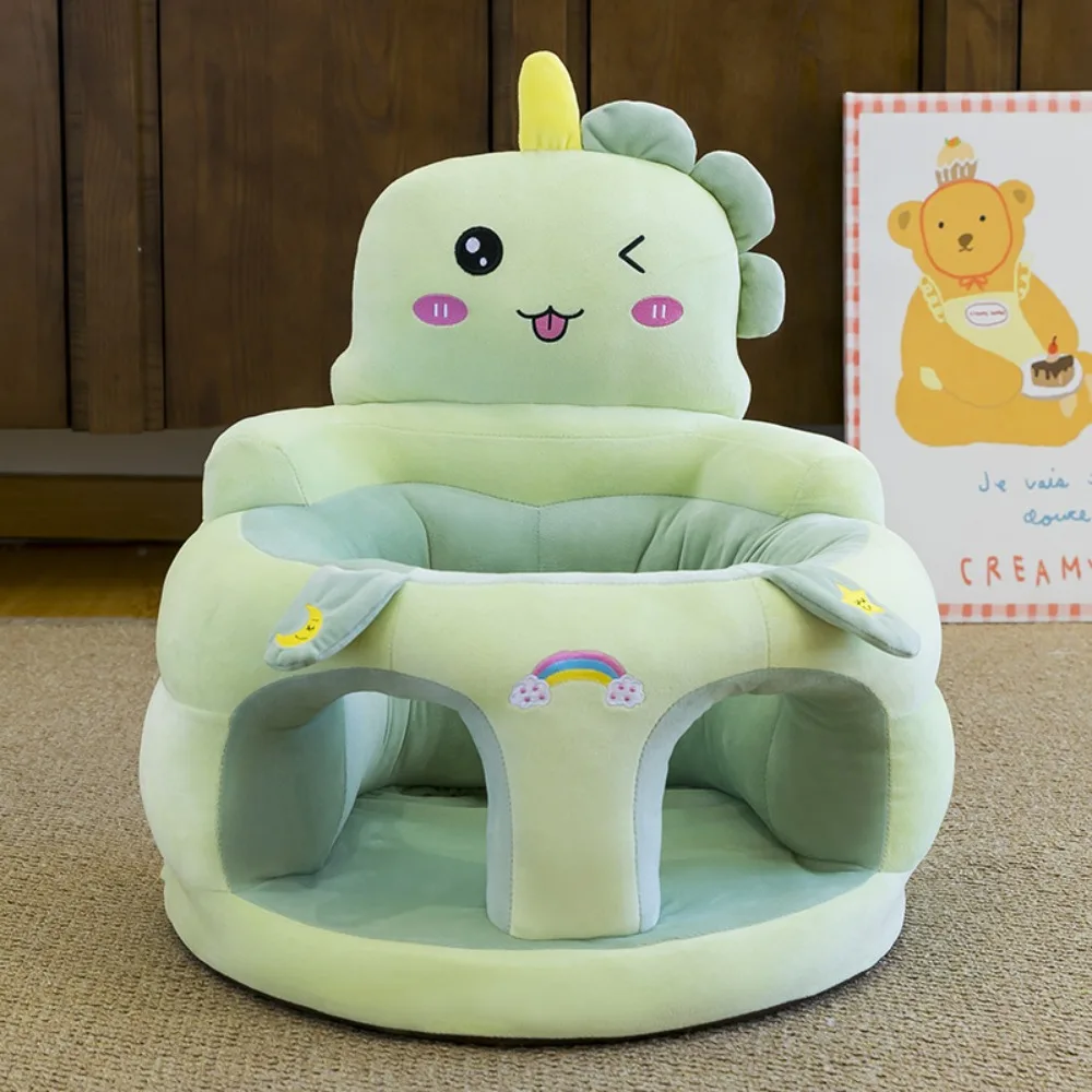 anti-fall-baby-learning-chair-heightened-design-cartoon-style-toddler-seat-cushion-booster-seat-comfortable-cushion