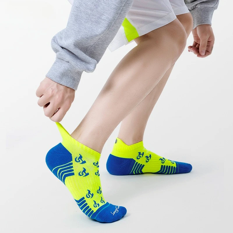 【10 pcs】Men's Short Socks Summer Thin Running Towel Bottom Exercise