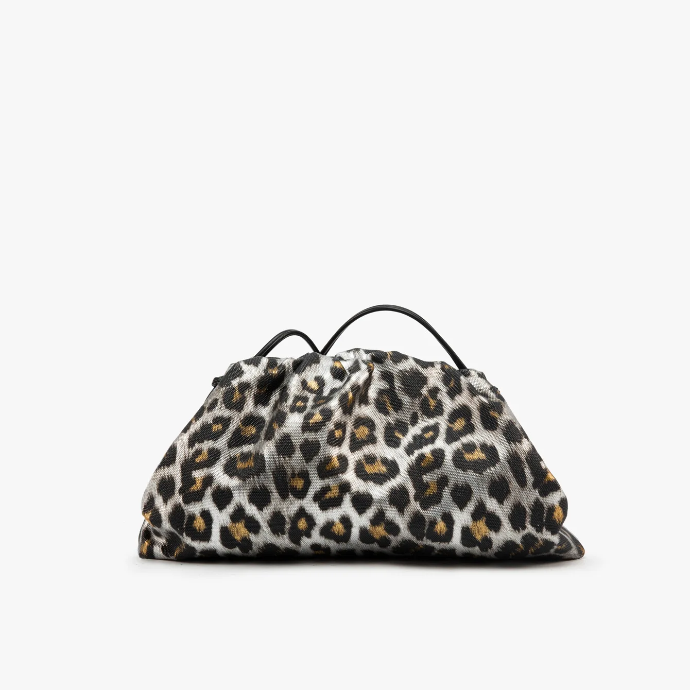 

Ruched Leopard Print Pouch Handbag Animal Pattern Dumpling Bags for Women 2026 Cloud Clutch Shoulder Bag Luxury Designer Bag NEW