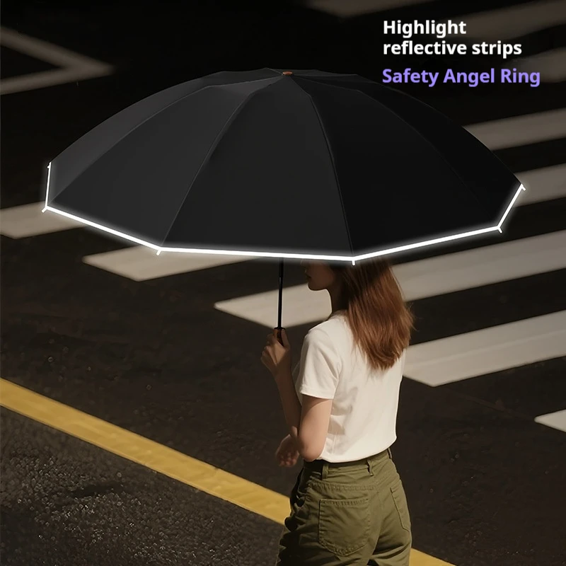 60 Bone Fully Automatic Reverse Umbrella Dual-Use Sun And Rain Protection UV Protection Sun Shading Anti-Rebound Feature