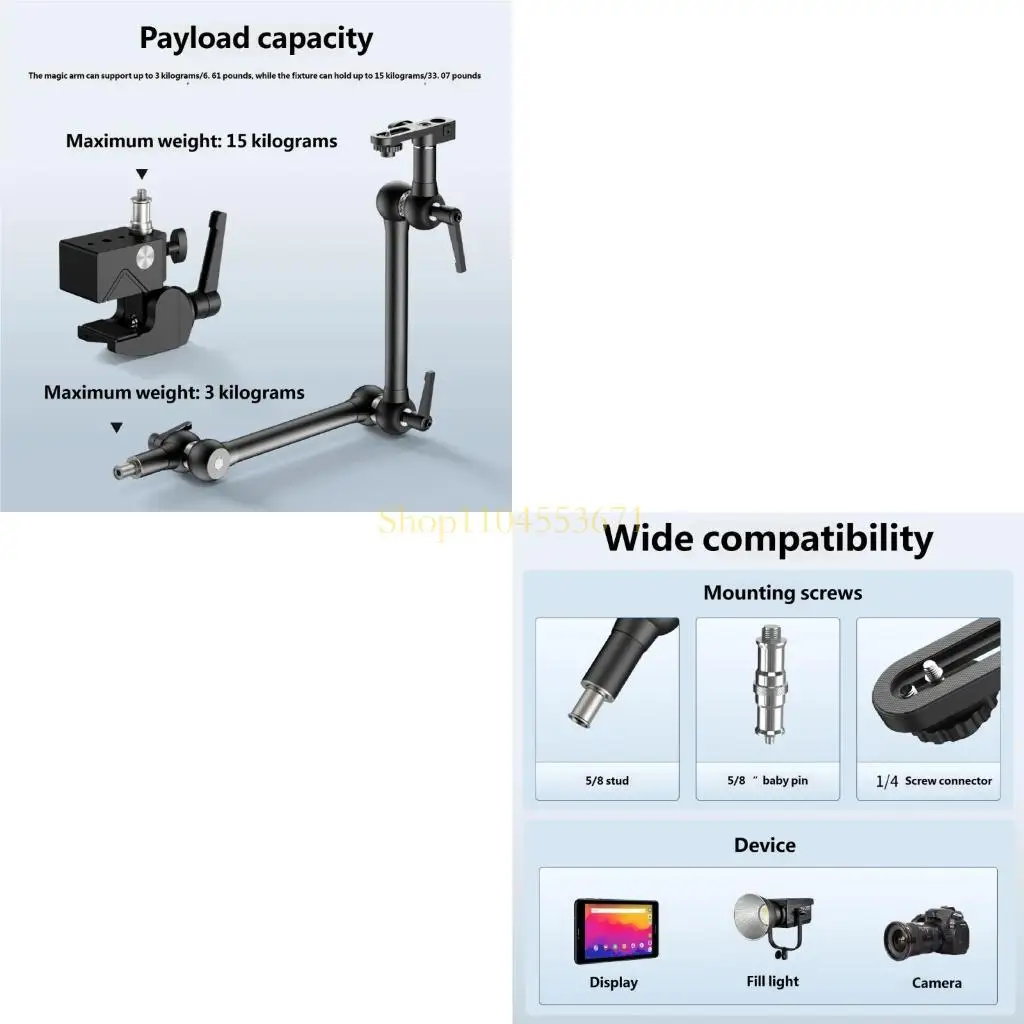 Best Best Seller Metal Arm with Super Clamp Overhead Camera Mount Articulating Arm Mic Boom Arm for Phone Camera Mic Webcam Video - Aliexpress Deal