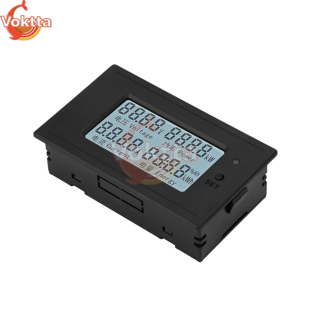 DC 6-200V LED Digital Voltmeter Ammeter Wattmeter DC Voltage Current Meter Tester Coulometer Electricity Indicator 20A 50A 100A