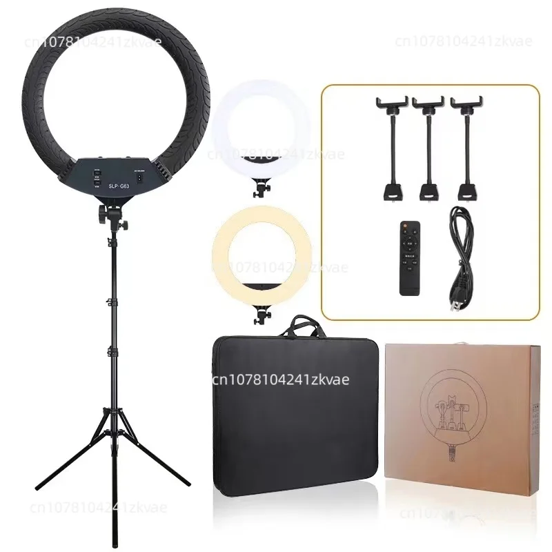 G63 22 inch 56cm 600PCS LEDs 80W LED Ring Light with 3pcs Phone holders 200cm Anti-foldable tripod stand Bag Kit