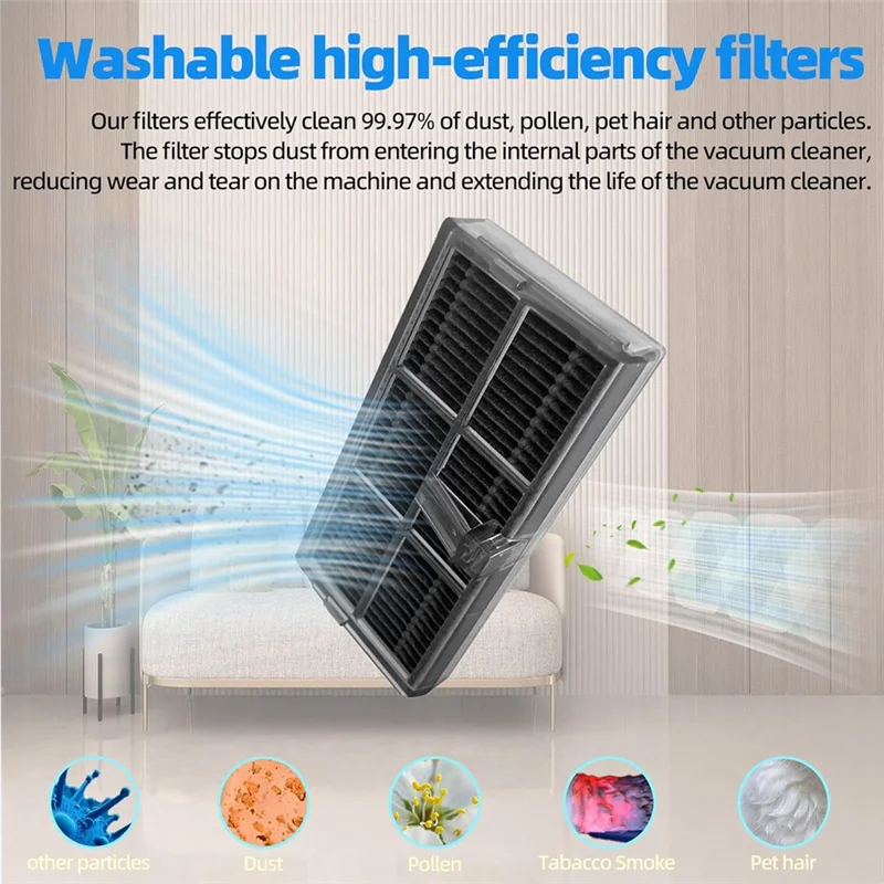 

AFOURT-For Dreame X30 Ultra/L10s Pro Heat Ultra Робот-пылесос Основная боковая щетка Hepa-фильтры Швабра Pad Мешки для пыли Аксессуары