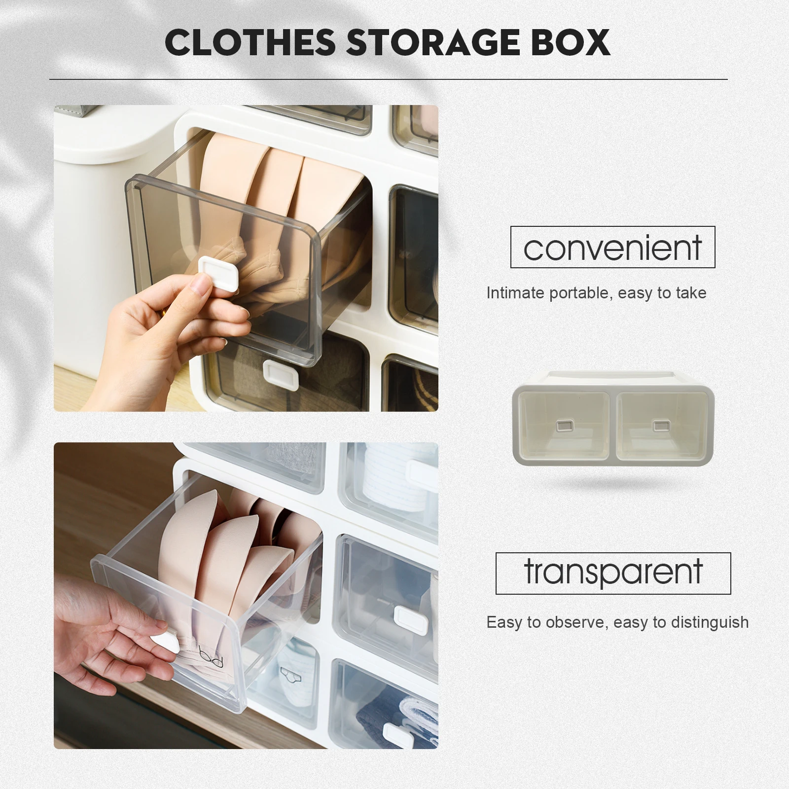 

Drawer Organizers for Underwear Storage Box Drawers Partition Wardrobe Organizing Case