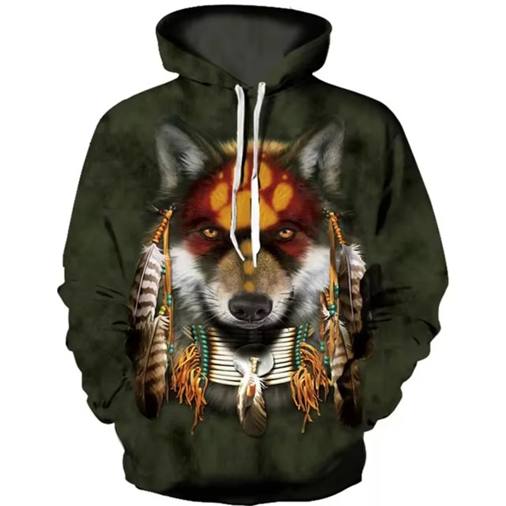 

Весенне-осенняя толстовка с 3D рисунком животного волка и принтом для мужчин и женщин, модная забавная уличная одежда, спортивные топы на открытом воздухе 2025