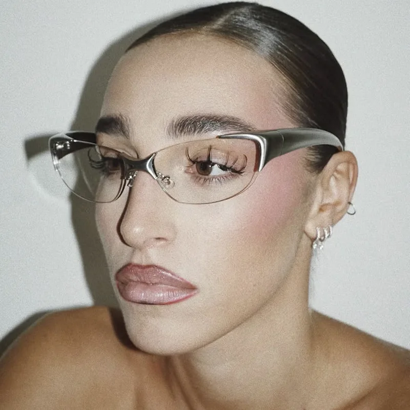 Cyberpunk Markendesigner Y2K Sonnenbrille für Damen und Herren Vintage Luxus Metall Punk Outdoor Fahrbrille Futuristische Schattierungen UV400