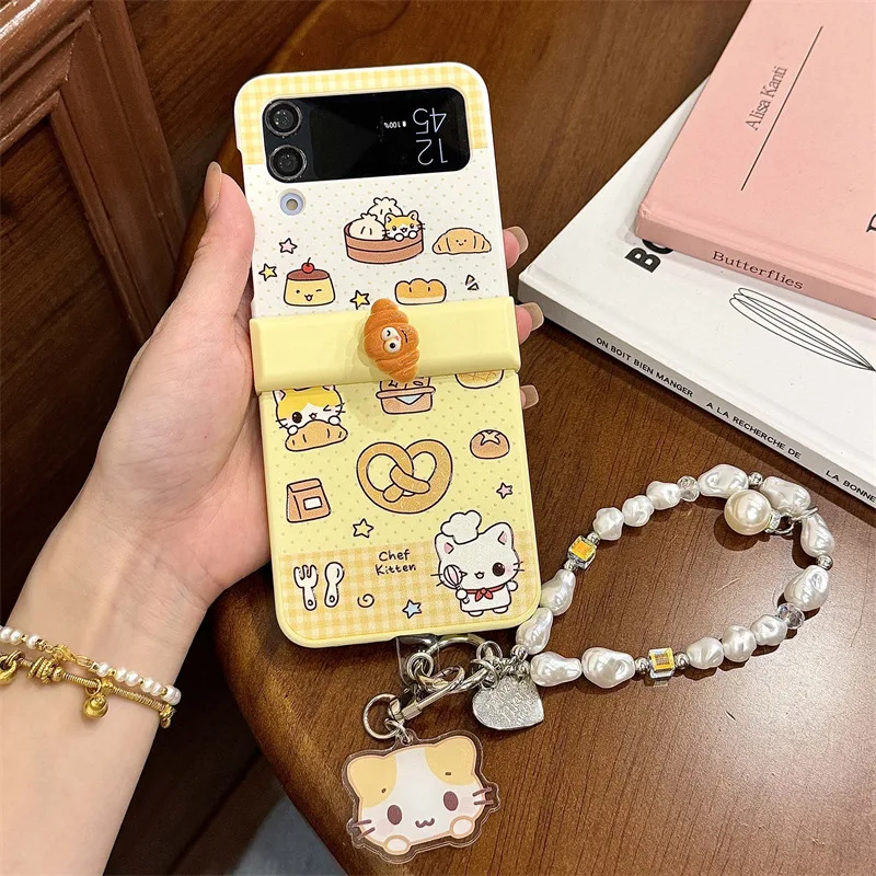 

Cat Chef Phone Case for Samsung Galaxy Z Flip 7 6 5 4 Protective Back Cover for ZFlip5 ZFlip6 ZFlip7 Case Shell