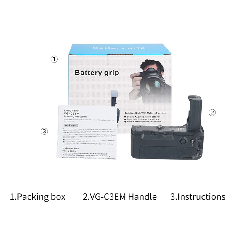 A7R3 VG-C3EM Vertical Battery Grip for Sony A9 A7RIII A7III A7III A7RIII A7M3 A7RM3 Battery Grip