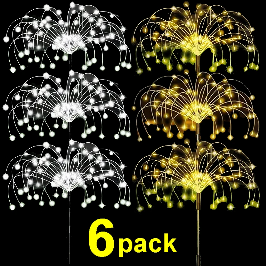 90 LED Solar Fireworks Lights Dandelion Fairy Light Lawn Landscape Decoration Night Lighting Solar Lamps Festival Christmas Lamp