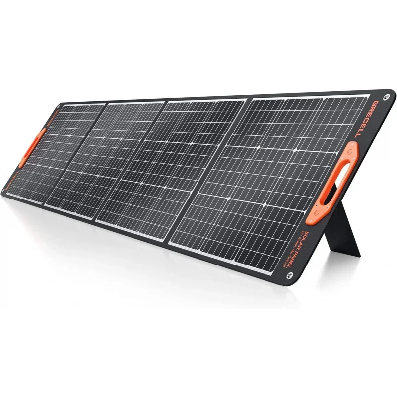 200W Portable Solar Panel for Power Station Generator,12V/24V Flexible Foldable Solar Panel Kit Lightweight High-Efficiency Sola