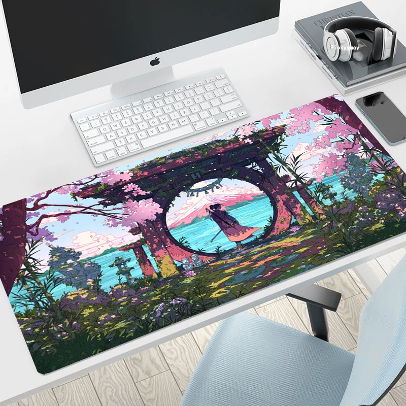 

Nature 80x30cm XXL Lock Edge Mousepads Large Gaming Mousepad Keyboard Mats Mouse Mat Beast Desk Pad For Gift Mouse Pads