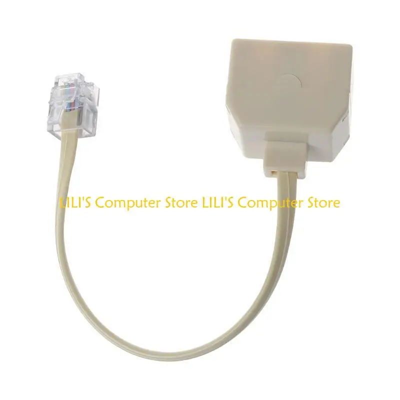 

A52B 2 Way Telephone Splitter Specially Designed Two RJ11 6P4C Adapter for 2 Phone