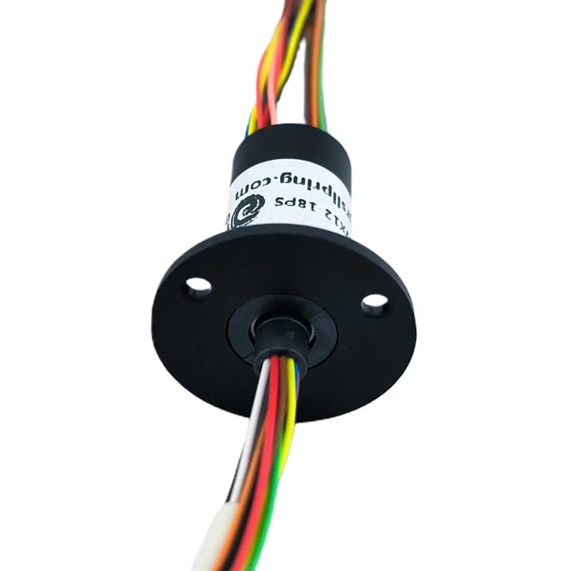 Flange slip ring 18 circuits 2A currecurrent 360 rotation electric connector OD12.4 multi-way conductive ring with cap slip ring