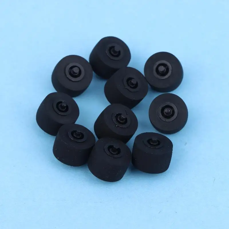 10Pcs 10x6x1.5x10mm  Radio Movement Pinch Roller Wheel With Shaft For Tape Recorder Cassette Player Audio Accessories