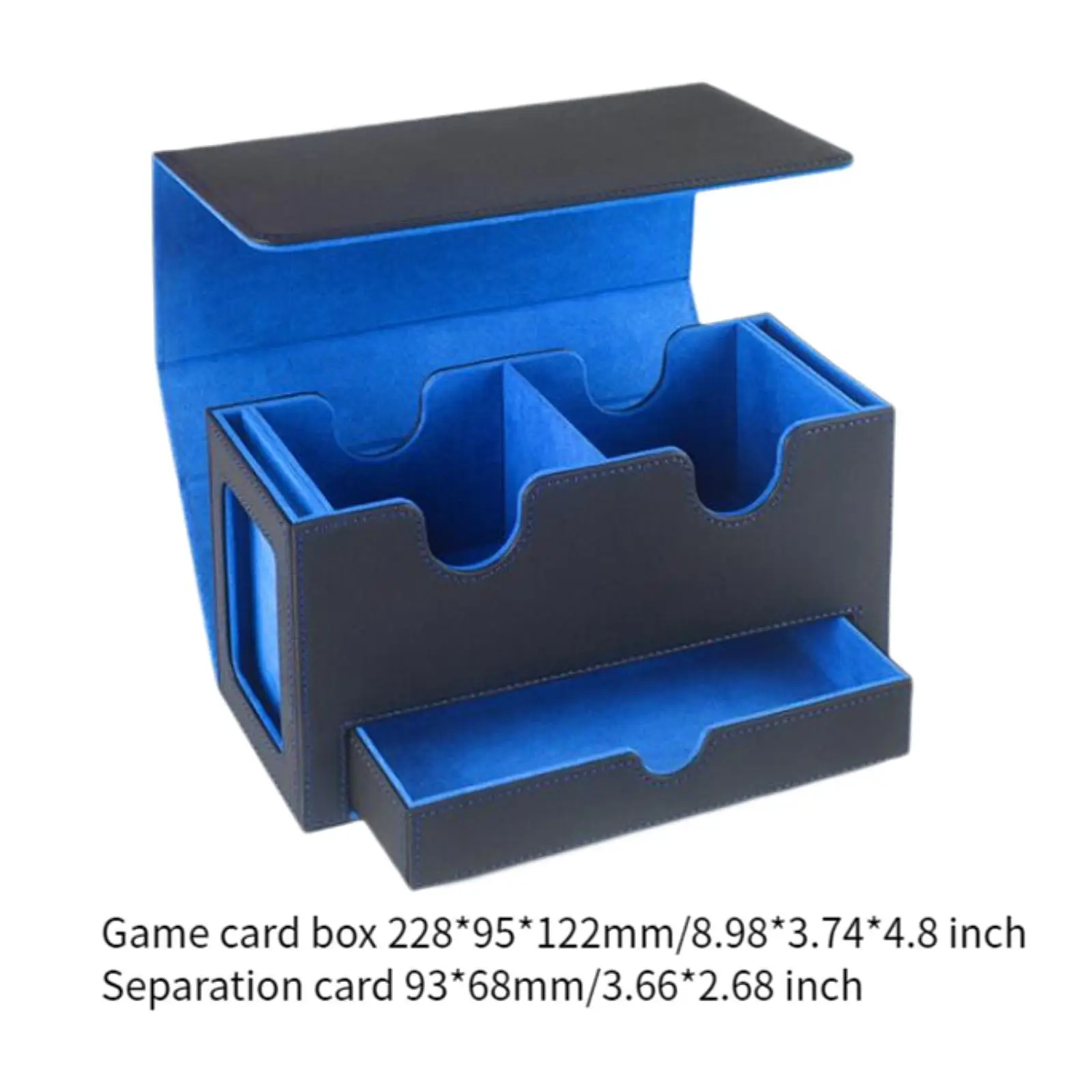 카드 데크 박스 TCG 게임 카드 케이스 보호 PU 가죽 서랍 데크 케이스 포함