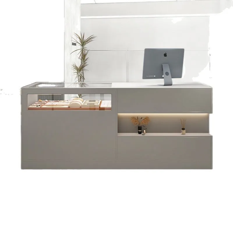 

Barber jewelry store checkout page Display cabinet Consultation counter Courtyard Front desk Reception desk