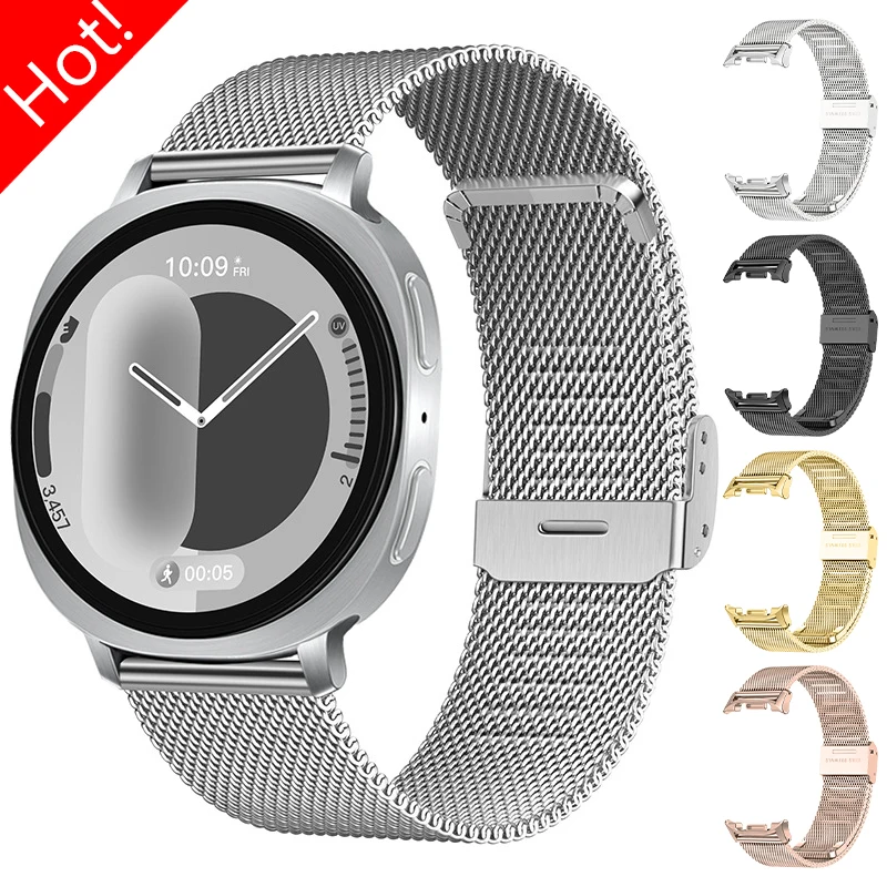 Stainless Steel Mesh Strap for Samsung Galaxy Watch 8 40mm 44mm 8Classic 46mm Men Metal Bracelet for Galaxy Ultra 47mm Wristband