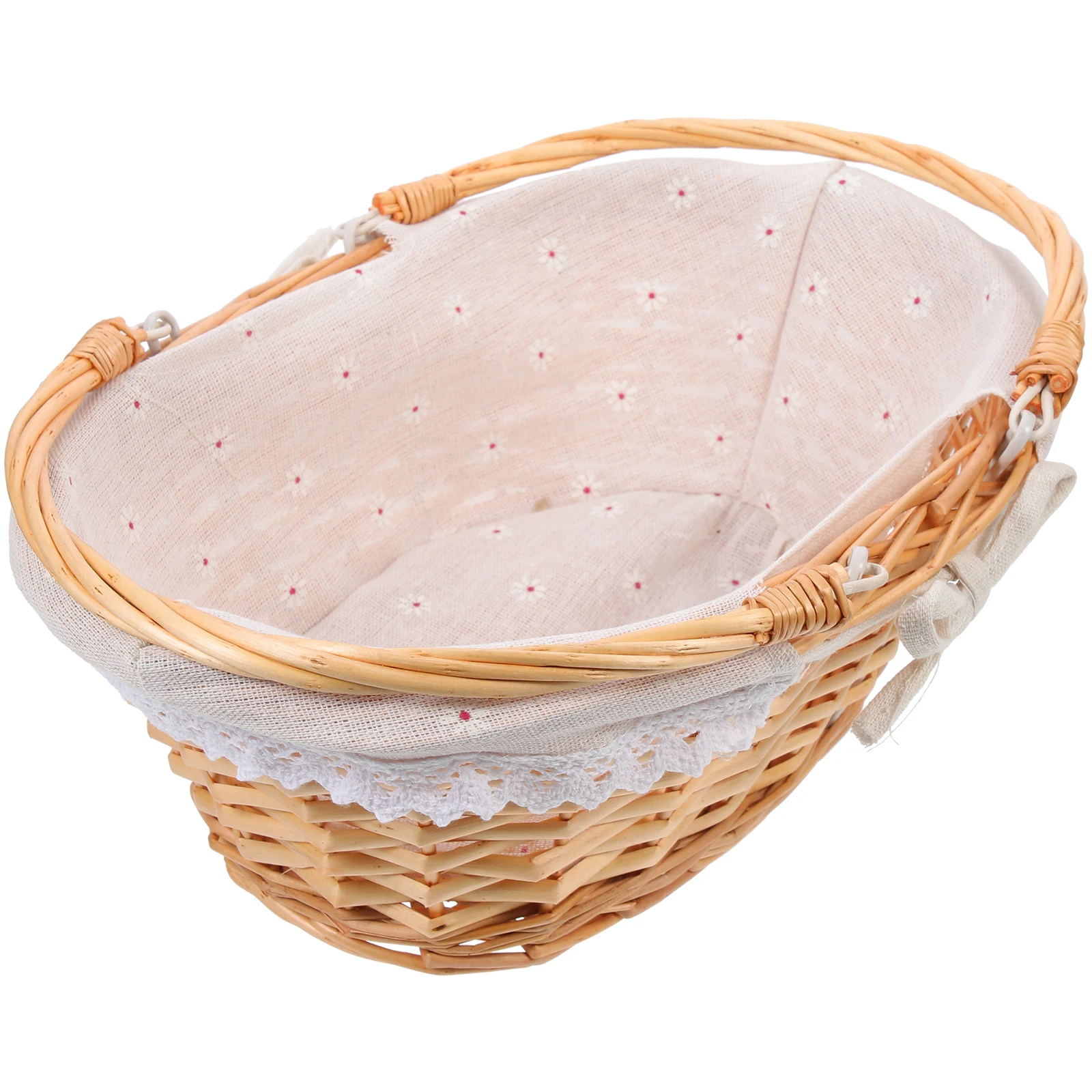 

Portable Storage Baskets Woven Flower Arrangement Natural Cloth Garden Gathering Vegetables H held Decorative Multi purpose Home