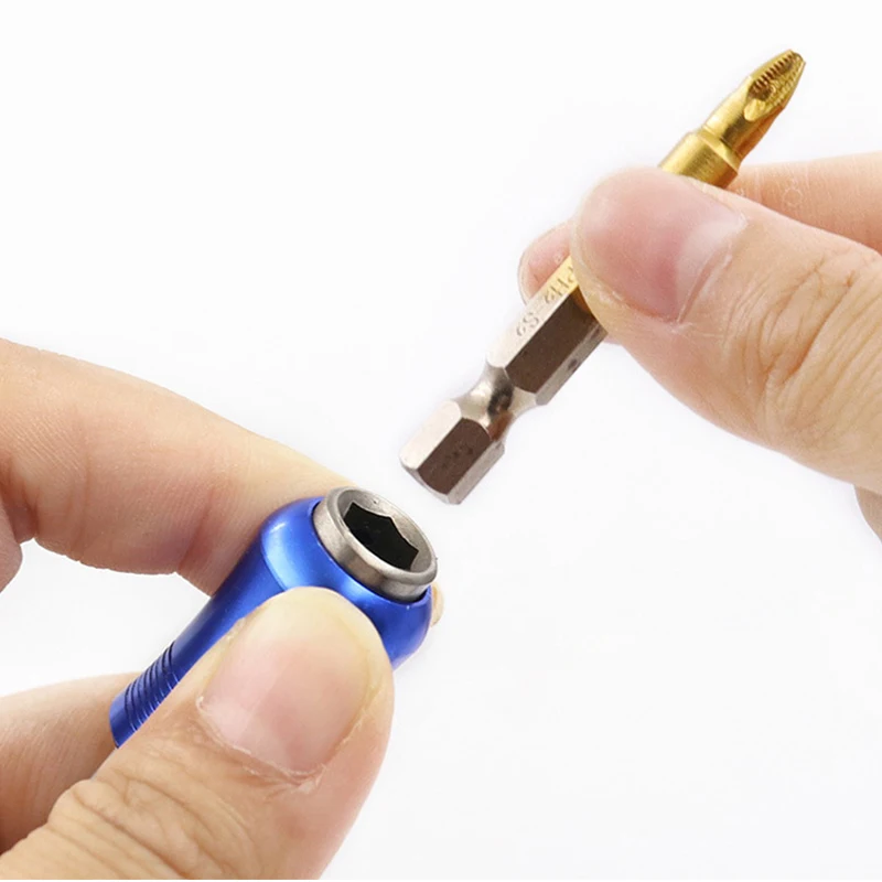 Blue Extension Rod Batch Magnetic Screwdriver Quick Transfer Lever Self-locking Extension Rod 60/100/150mm Hand Tools