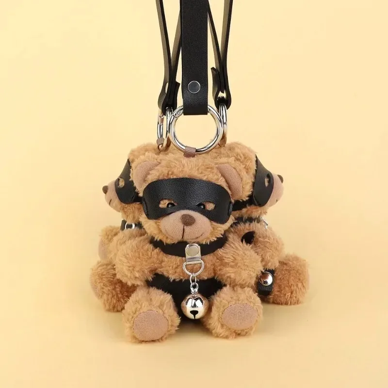 Regalos de San Valentín para ella o él, oso amante BDSM para regalo dominante sumiso, regalos de Bondage de oso de peluche fetiche rizado