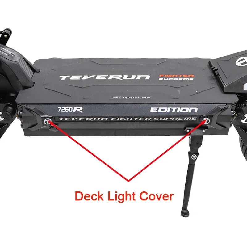 Original Pedal Light Cover For Teverun Figher Supreme/Supreme 7260R/Supreme Ultra E-Scooter Deck Cover Black Plastic Shell Parts
