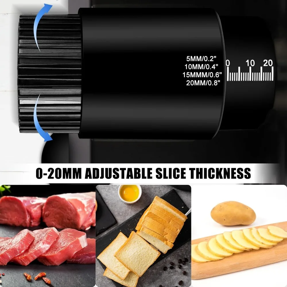 เครื่องตัดเนื้อไฟฟ้า 200W สําหรับใช้ในบ้าน, เครื่องตัดอาหารเดลี่, เครื่องตัดเนื้อ, เครื่องล้างจานปลอดภัย, ใบมีดแบบถอดได้และอาหาร