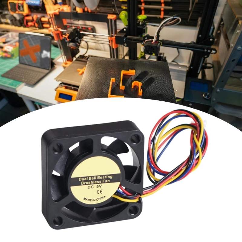 DC5V 4010 Fan For 3D Printer Mainboard Cooling, Easy To Install With Four Wire