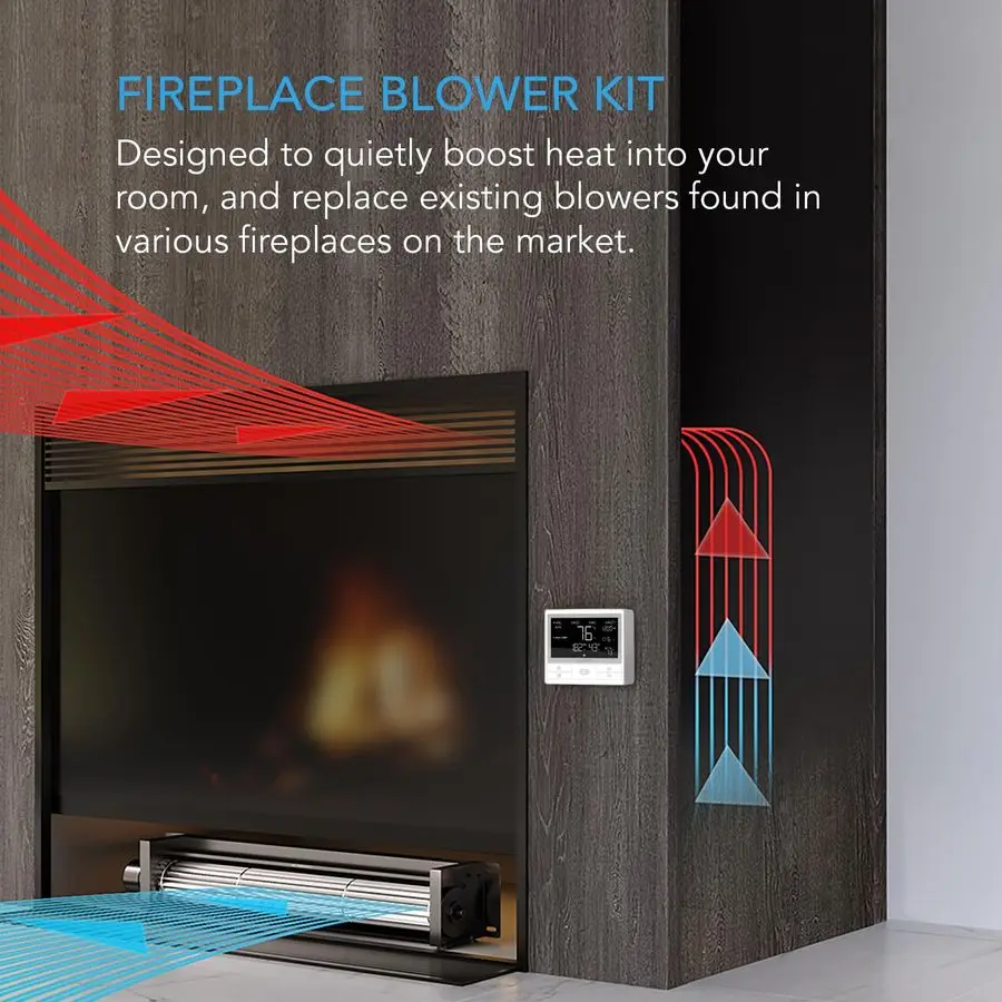 AIRBLAZE T14، طقم مروحة منفاخ الموقد العالمي 14 مع وحدة تحكم في درجة الحرارة والسرعة، التحكم في التطبيقات المتكاملة WiFi، لـ Lenn