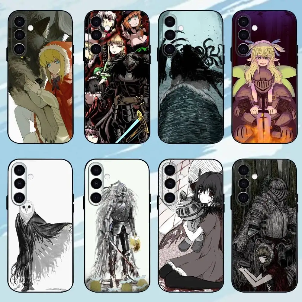 

B-Black S-Souls Black Shell Phone Case For Samsung Galaxy A73,A72,A71,A70,A53,A52,A51,Others Soft Black Shell