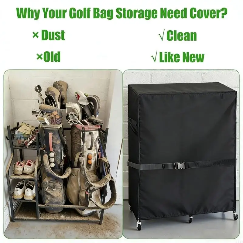 

Чехол для сумки для гольфа с легким доступом, молниями и нижним шнурком для гаражного органайзера, надежная посадка в любую 24BD