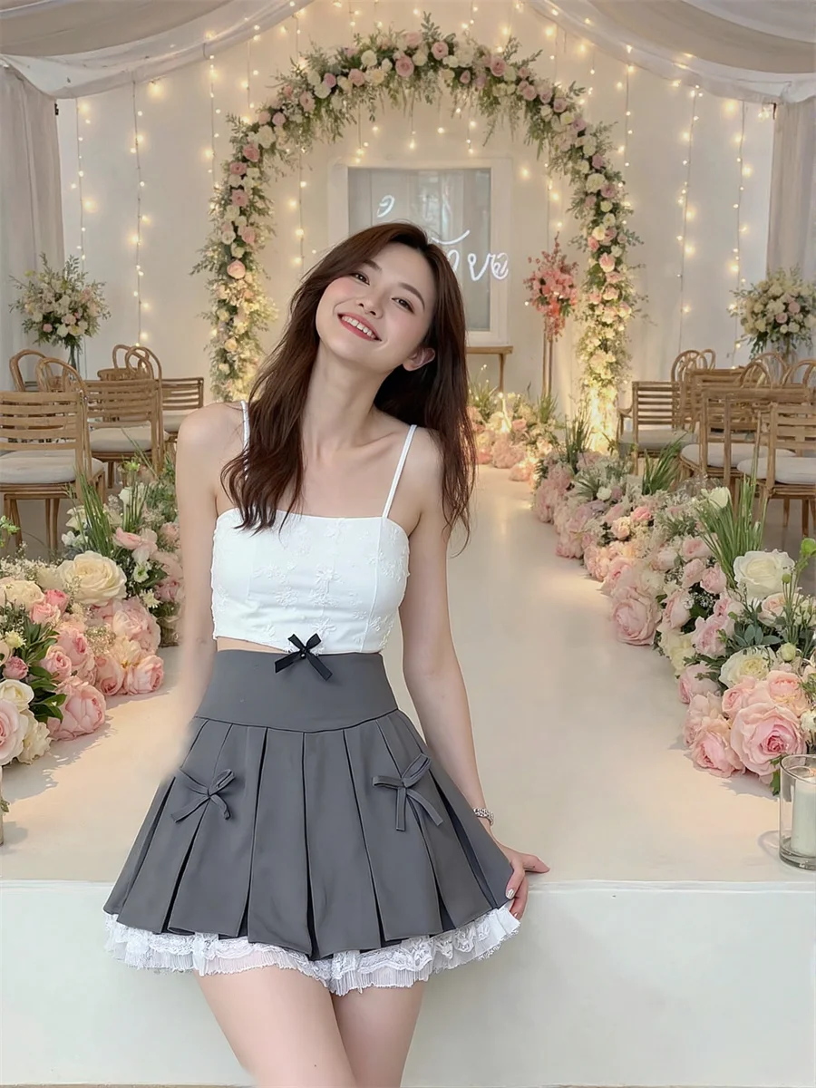 Retalhos mini saias de renda mulher formal roupas femininas primavera cetim namoro chique feminino suave sedoso brilhante elegante feminino