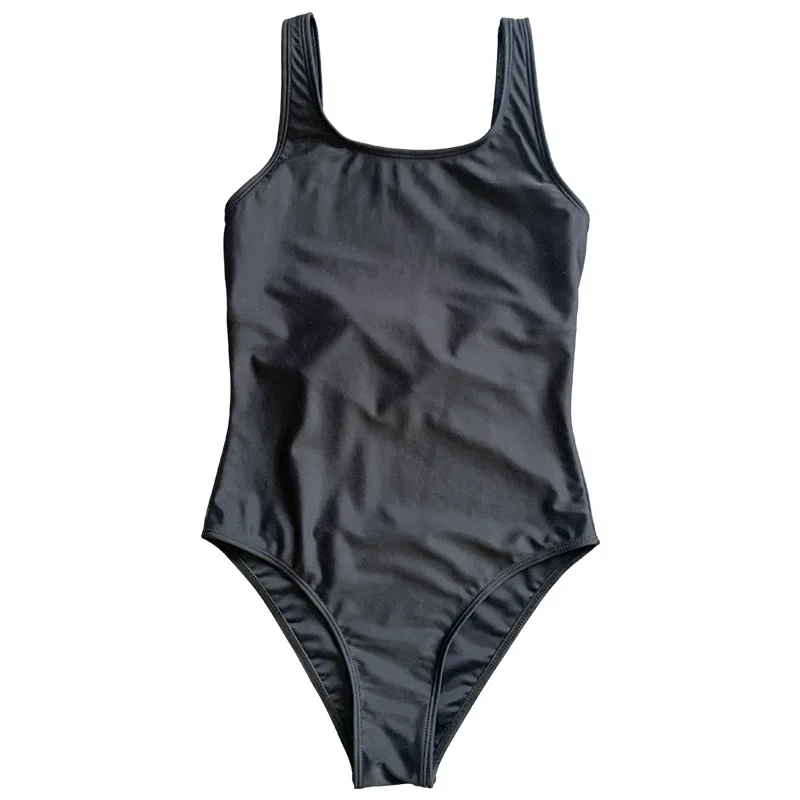 Women 2024 Sexy Backless One Piece Swimsuit Push Up Slim Solid Black/Bluish Green/Fluorescent Yellow/Rose Red/White Beachwear