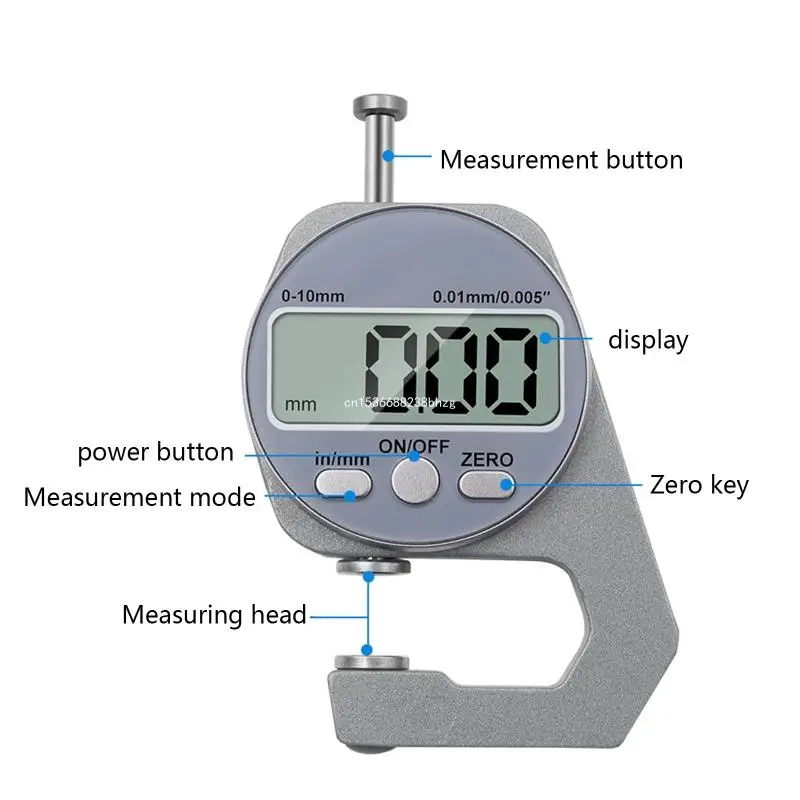 Mini Thickness Gauge LCD Display 0-10mm Electronic Thickness Gauge Metric/Inch Dropship