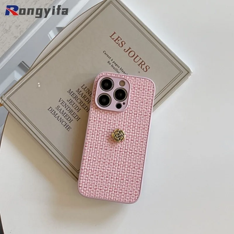 Modne etui na telefon Camellia dla Honor 90 Lite 100 90 80 70 60 Pro SE GT Huawei P30 Pro etui tkana miękka obudowa