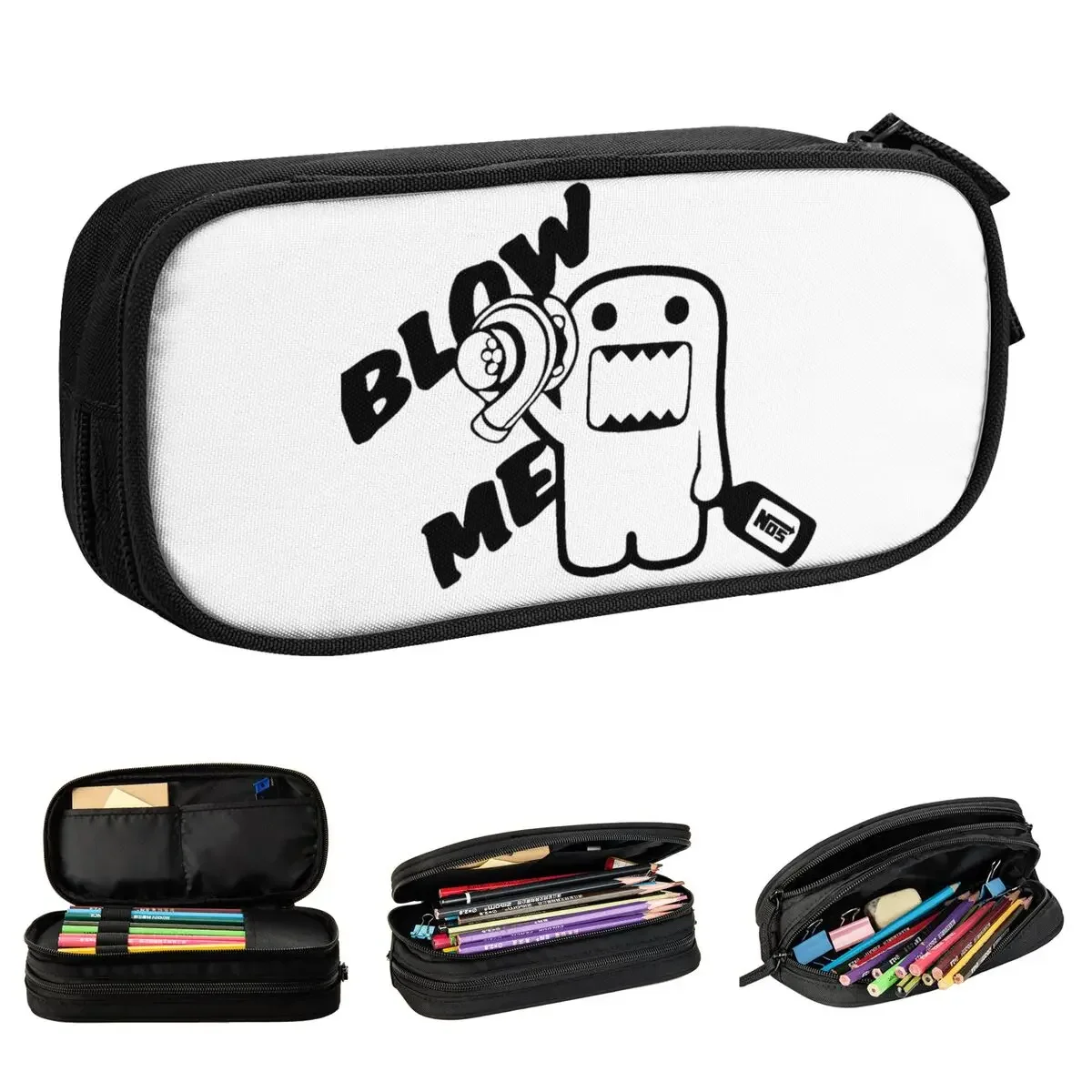 

Fun Domo Domo Kun Japan Pencil Case Pencil Pouch Pen for Girls Boys Big Capacity Bags Office Gifts Stationery