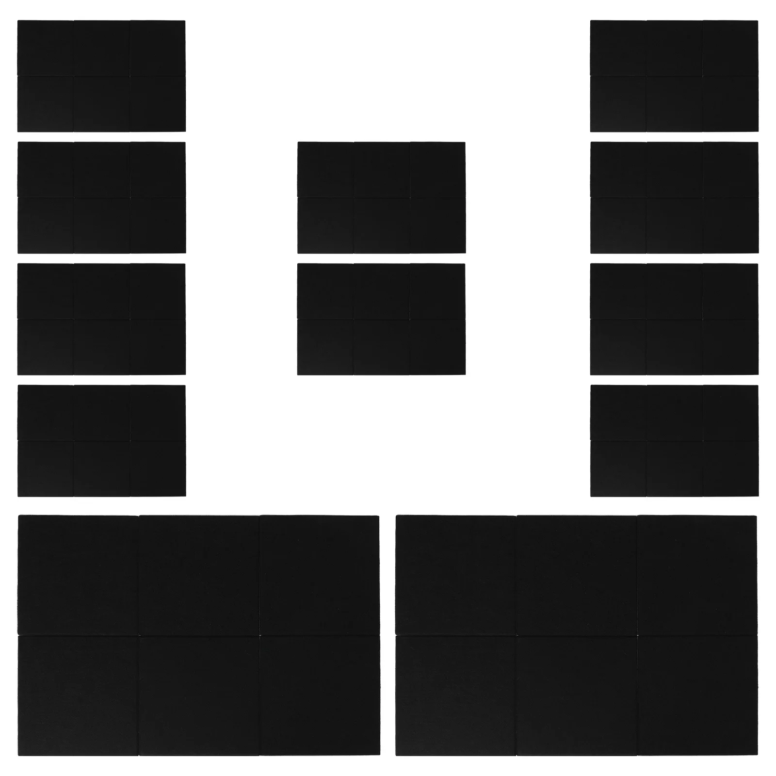 

72pcs Acoustic Soundproofing Panels Self Adhesive Polyester Fiber Boards For Office Studio Meeting Room Black Sound Absorbing
