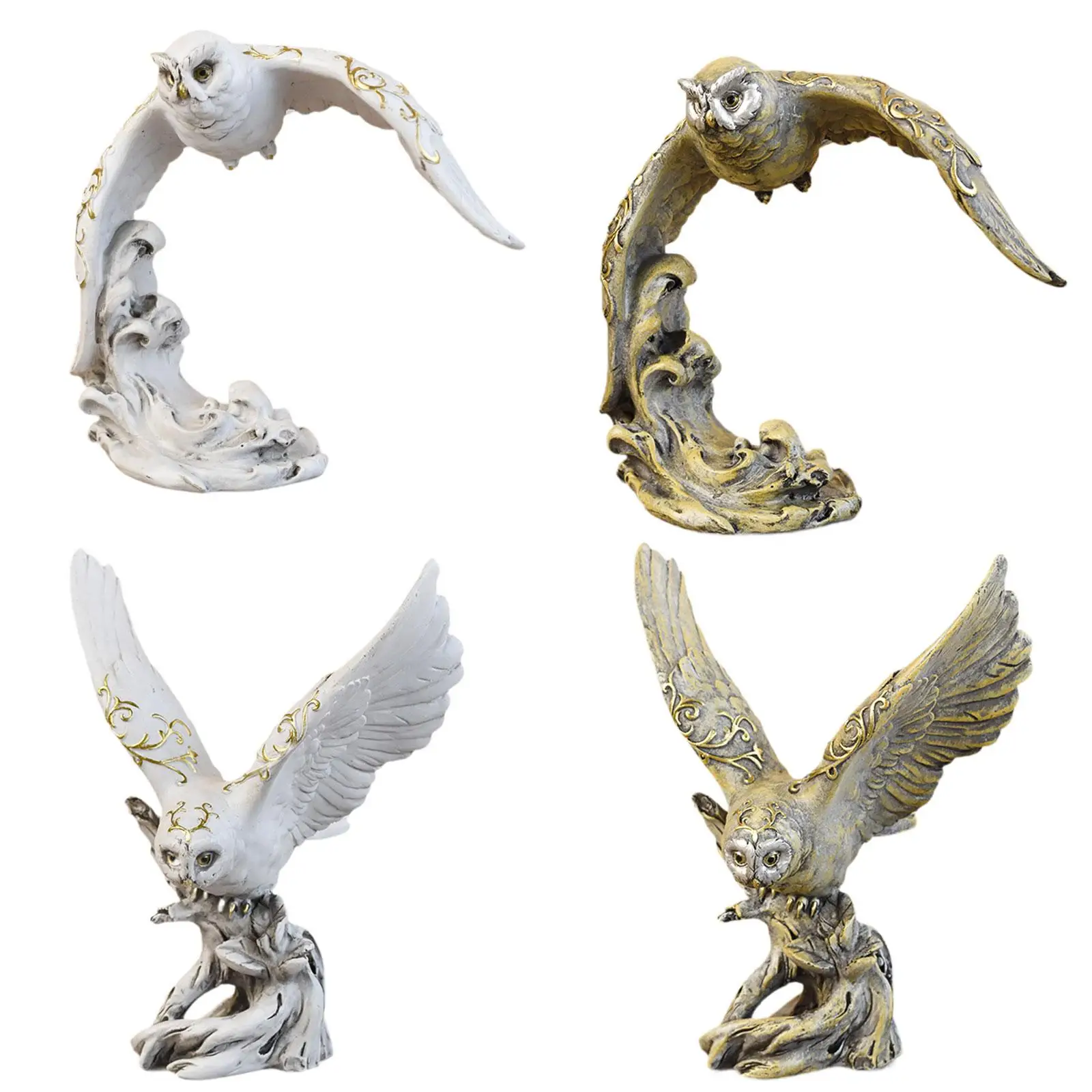 

Статуэтка совы, коллекция из смолы, декоративная статуэтка для стола, центральный элемент, полка для спальни, украшение для офиса и дома