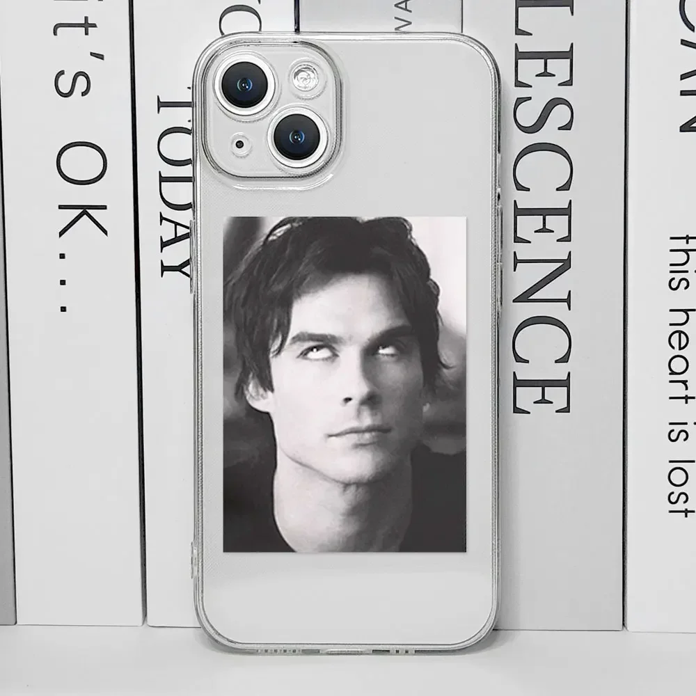 The Vampire Diaries Damon Phone Case for IPhone 11 12 13 14 15 16 Pro Mini X XS MAX 7 8 Plus Hot TV Show Shockproof Cover Fundas