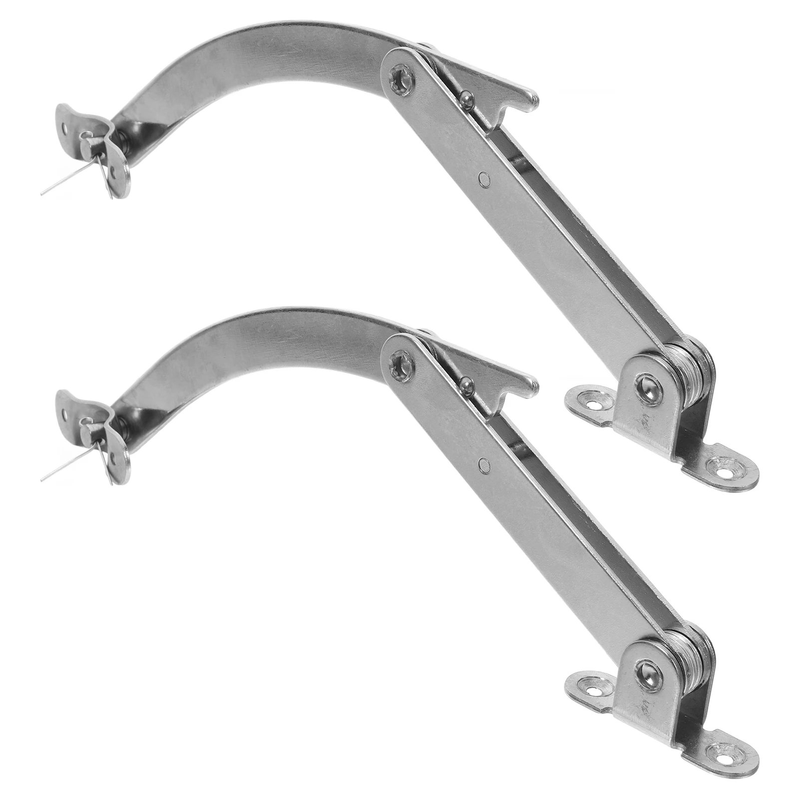 

2Pcs Heavy Duty Lid Support Hinges Carbon Steel Adjustable Stable Support for Kitchen Cabinet Cupboard Fold Down Lid Stay