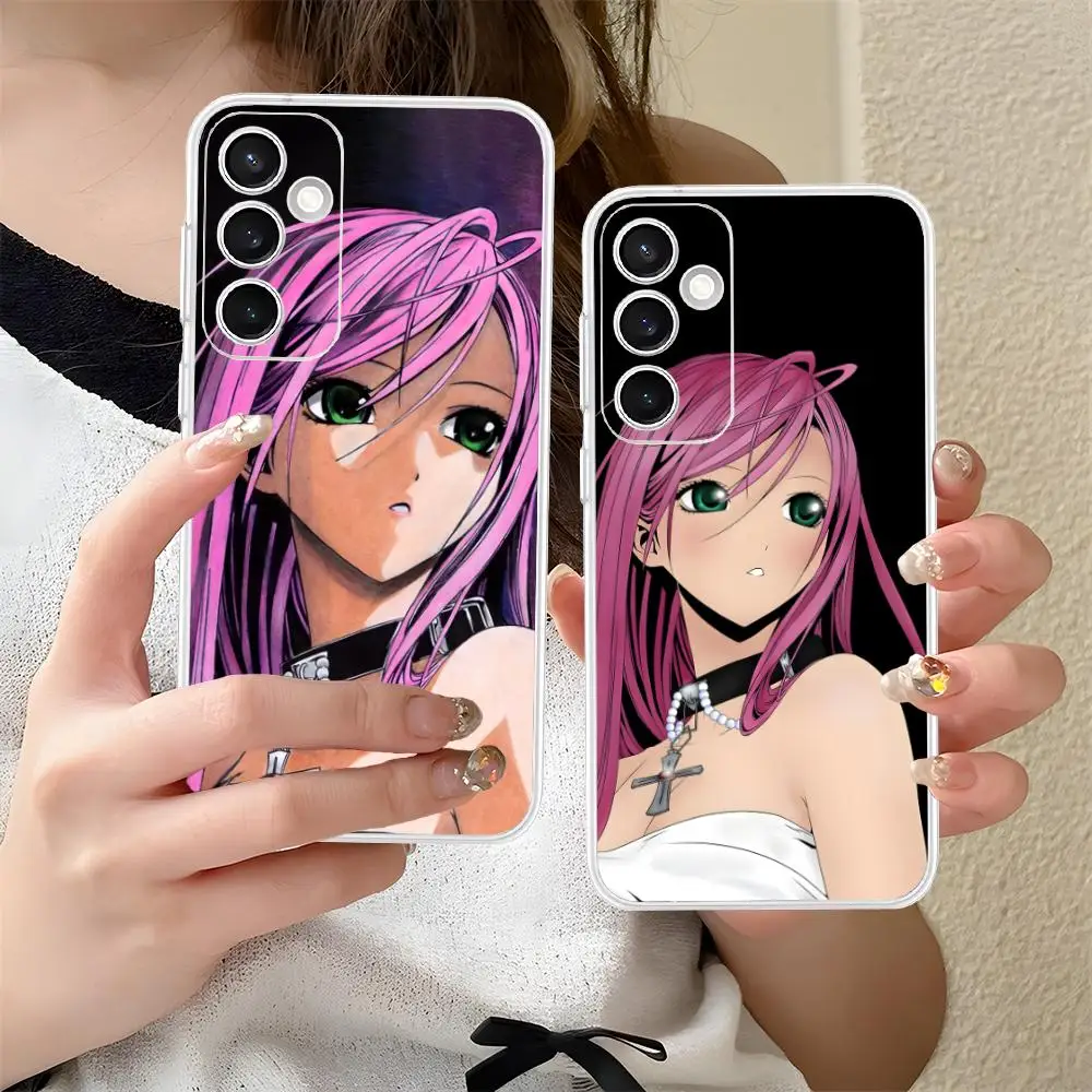 

Чехол для телефона Rosario Vampire Moka Akashiya для Samsung Galaxy S25 S24 S23 S22 S21Plus FE Ultra Clear Color Cover Luxury Cover