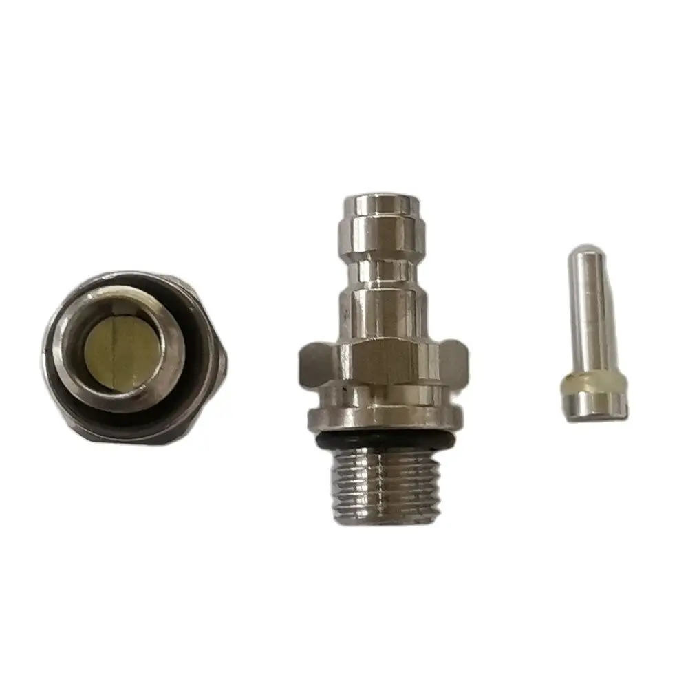 Adaptador de enchufe rápido de 8mm, rosca de acero inoxidable 3/8-24UNF, pezón de llenado unidireccional