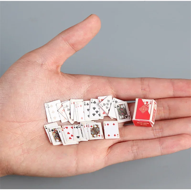 Mini Playing Poker Fun Cards Student Stress Relieving Board Games Small Toys Casual Fingertip Playing Poker Easy To Carry