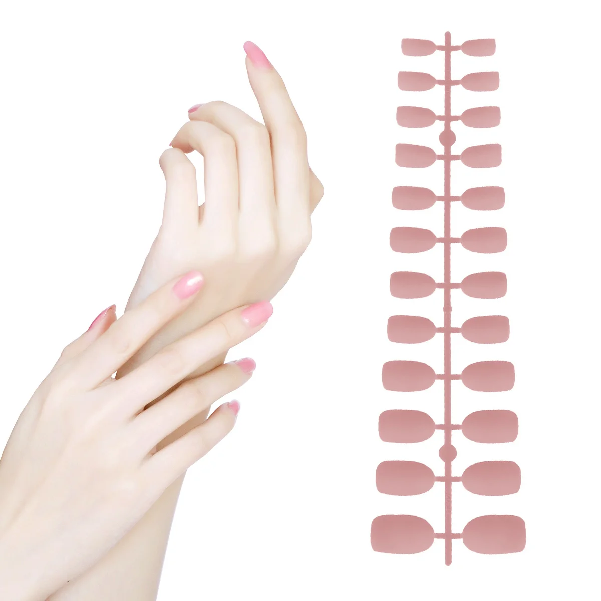 

96pcs Matte Nail Patch Nail Decals Fake Finished Nail Tips Detachable Nail Stickers Manicure Tool for Girls Ladies (1 Set fo