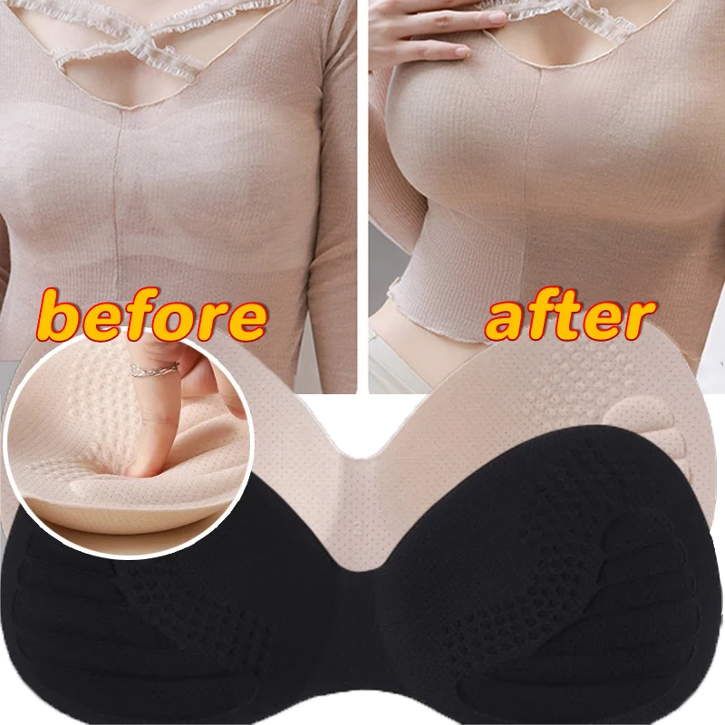 

3D Thicken Sponge Bra Pads Sexy Breast Insert Lift Up Bra Enhancer Swimsuit Bikini Pad Removeable Foam Chest Intimates Women