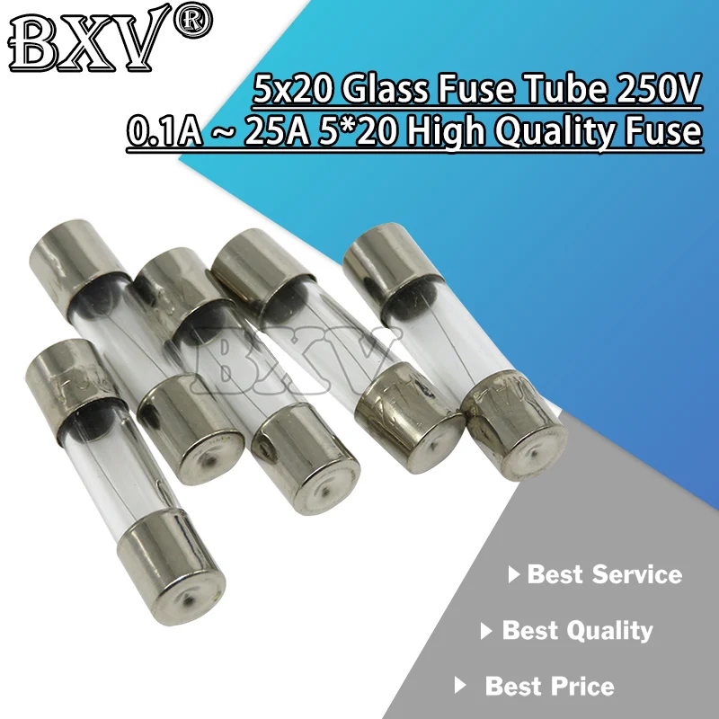 10PCS 5X20 Glass Fu…