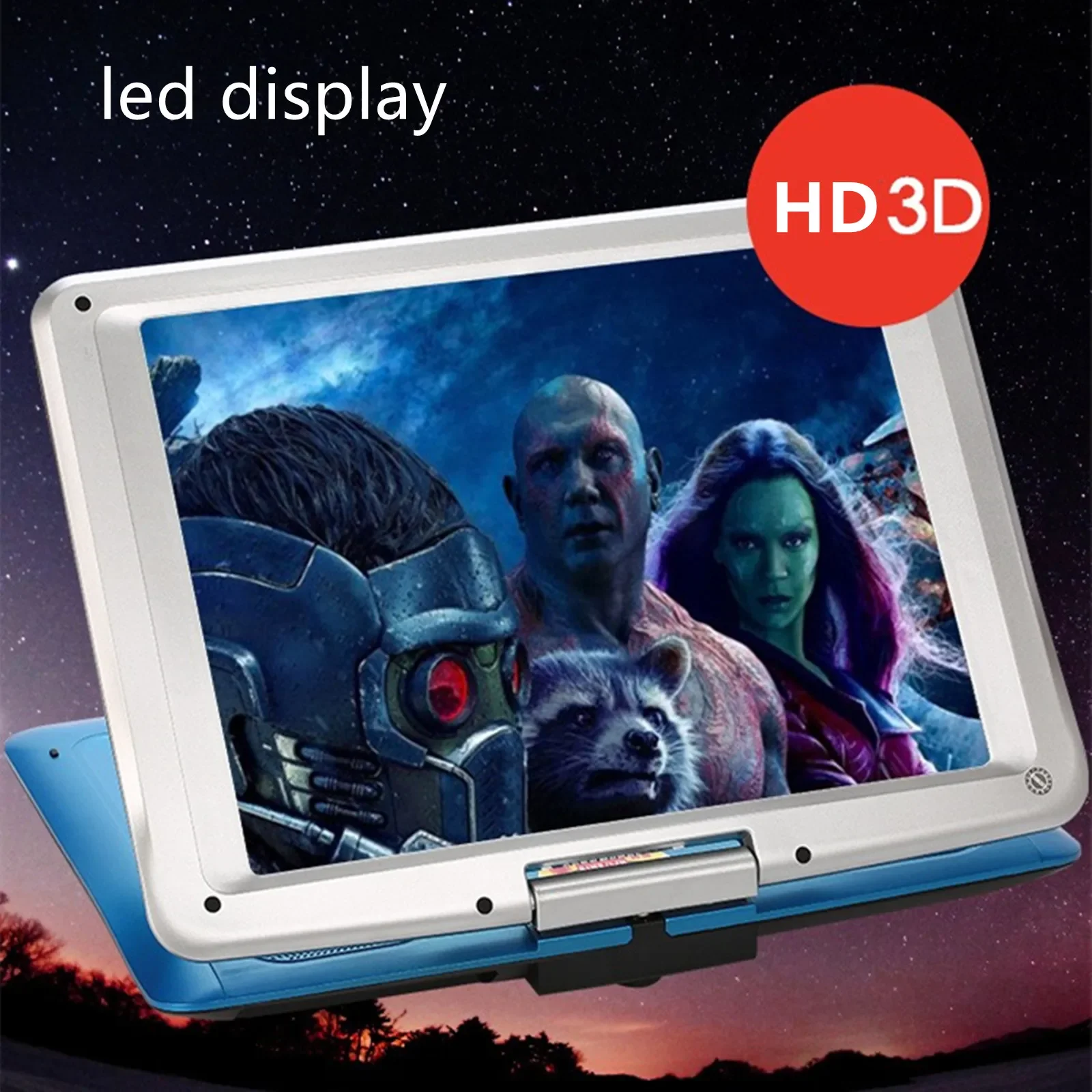 22 بوصة المحمولة HD DVD CD EVD لاعب آلة MP5 لعبة فيديو وحدة التحكم تلفزيون فيلم الصوت MP3 4 نسخة محرك أقراص USB TF بطاقة المتكلم