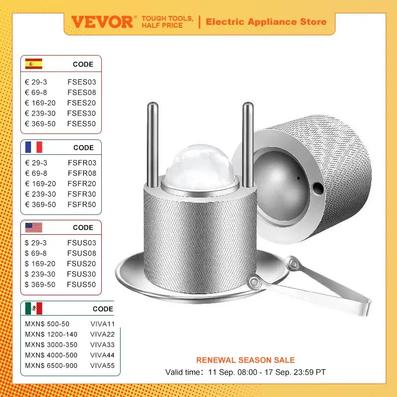 VEVOR 60mm Ice Ball Maker Aircraft Aluminum Alloy Non-Skid Ice Sphere Presser Kit for Whiskey Bar Accessories Home Freezing Mold