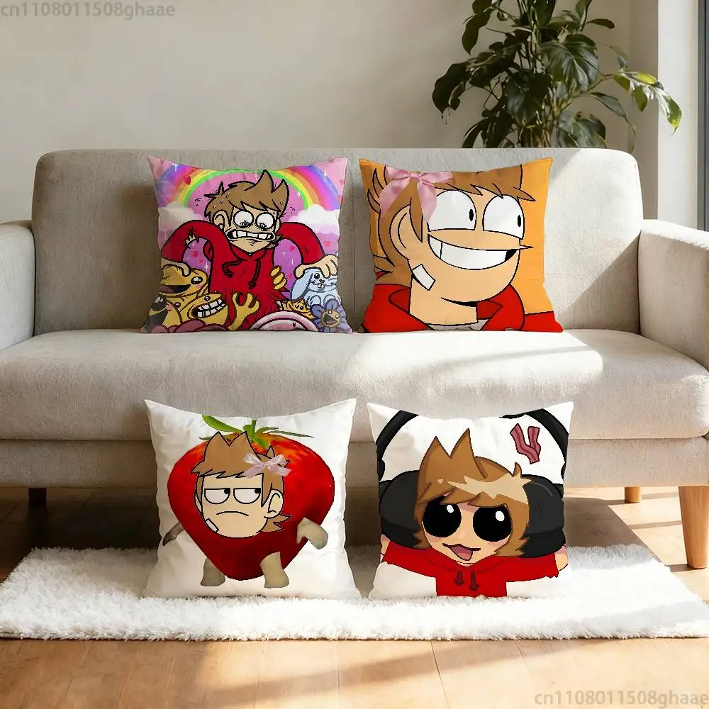 

Anime Eddsworld Tord Pillow Case Sofa Living Room Bedroom Headboard Backrest Cushion Square Cushion Nap Time